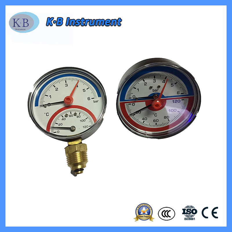 Termo-Manometer, mekanisk trykstand og temperaturmåler