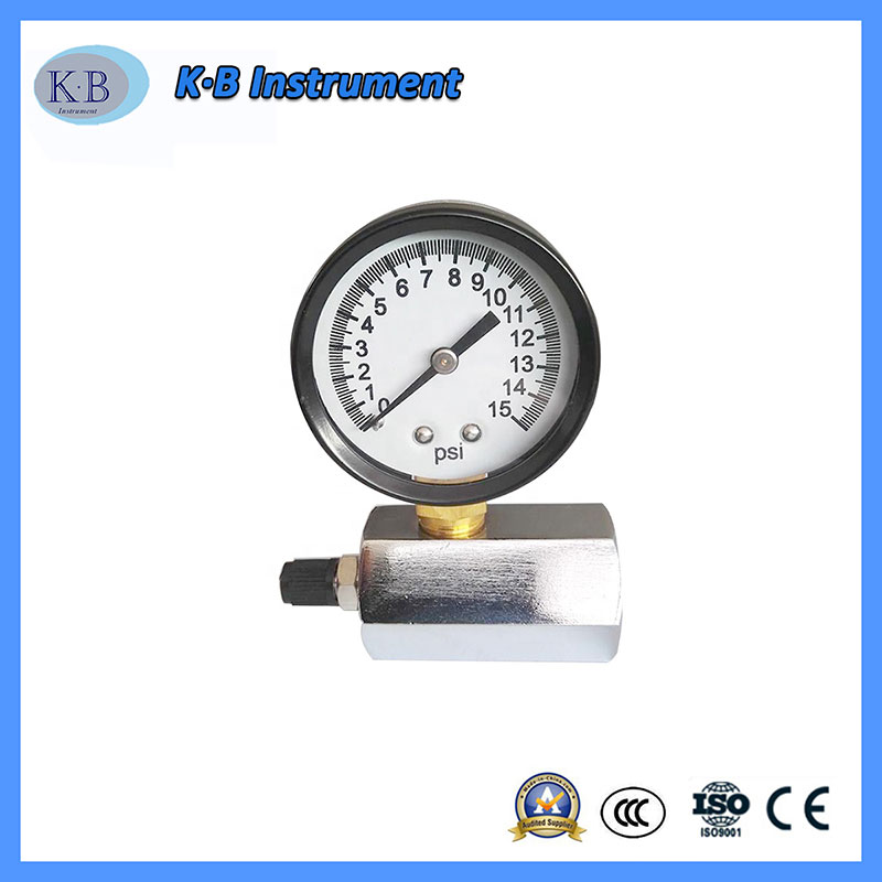 2 \"Dial Black Steel Case Gas Testing Pressure Gauge Manometer
