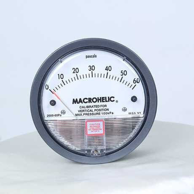 4 Inh 100mm Luftdifferentialt tryk Gauge Magnethelic profiler sammen med 6mm klar PVC tube